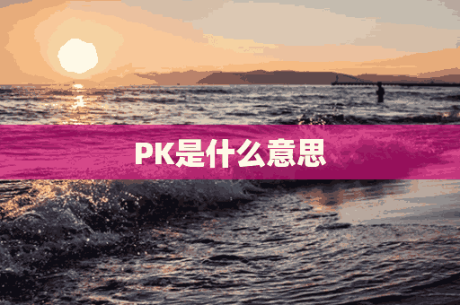 PK是什么意思(pk是什么意思生物化学)